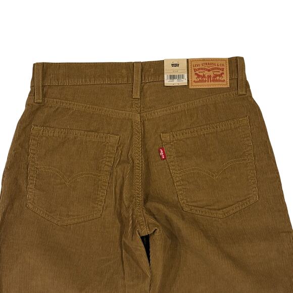 Levis 94 Baggy Pants Womens Sz 27 Tan Corduroy Straight Leg Mid Rise Hipster NWT - Picture 3 of 12